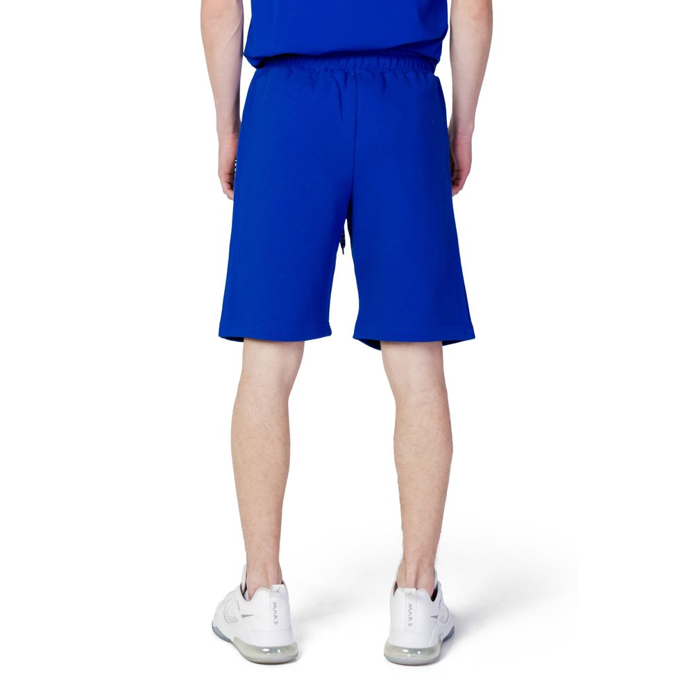 Baumwollshorts mit Symbol in Blau