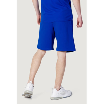 Baumwollshorts mit Symbol in Blau