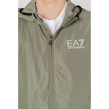 EA7 Emporio Armani Grüne Polyesterjacke