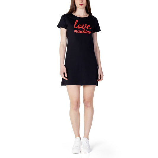 Love Moschino – Schwarzes Baumwollkleid