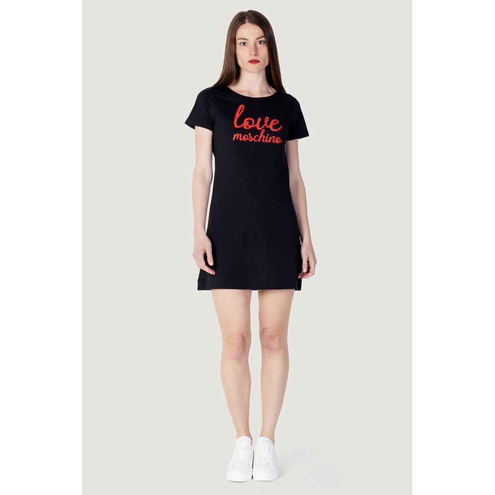 Love Moschino – Schwarzes Baumwollkleid