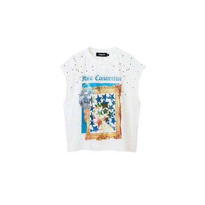 Desigual White Cotton Tops & T-Shirt