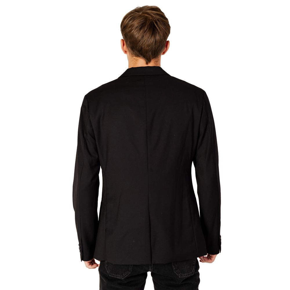 Armani Exchange – Schwarzer Polyester-Blazer