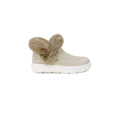 Beigefarbene Ledersneaker von Love Moschino