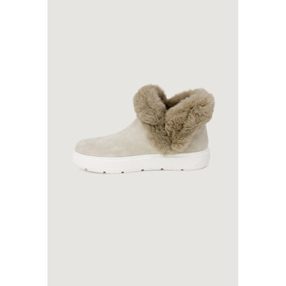 Beigefarbene Ledersneaker von Love Moschino