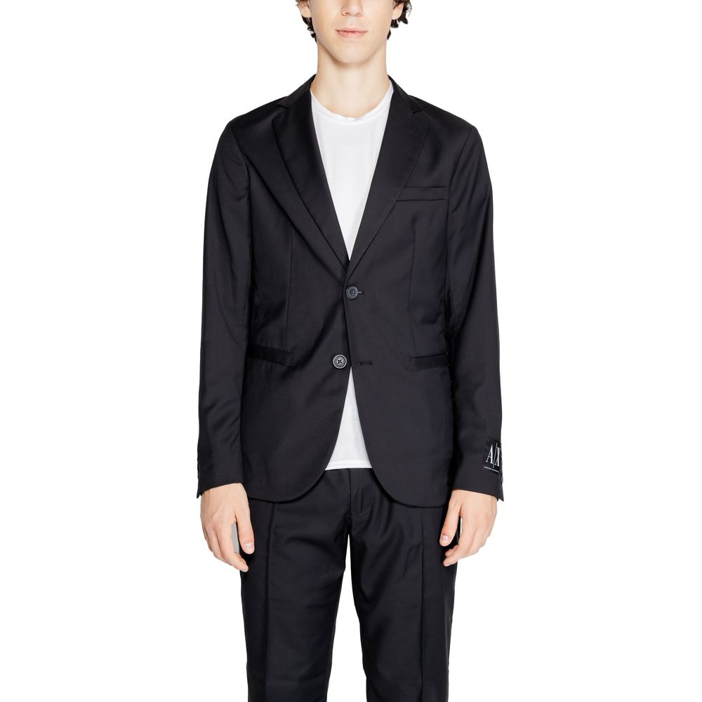 Armani Exchange – Schwarzer Polyester-Blazer