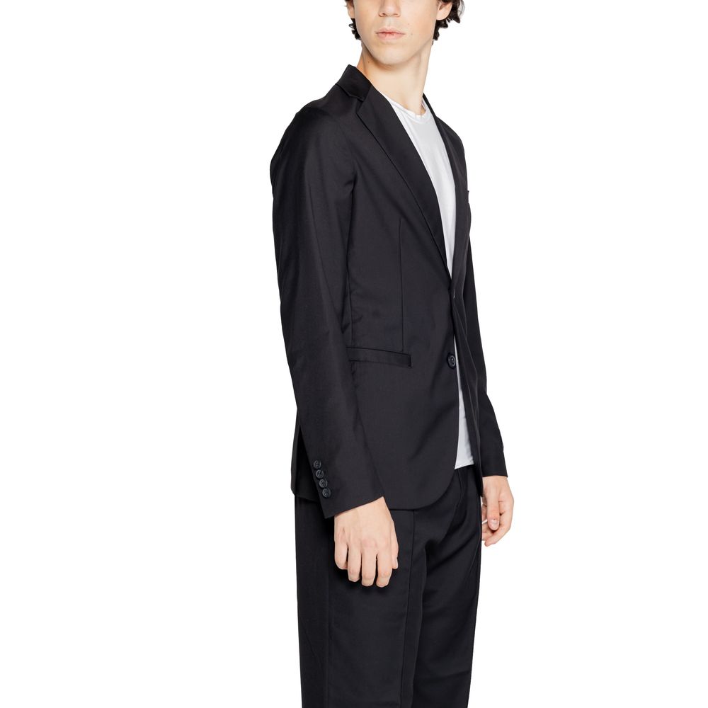 Armani Exchange – Schwarzer Polyester-Blazer