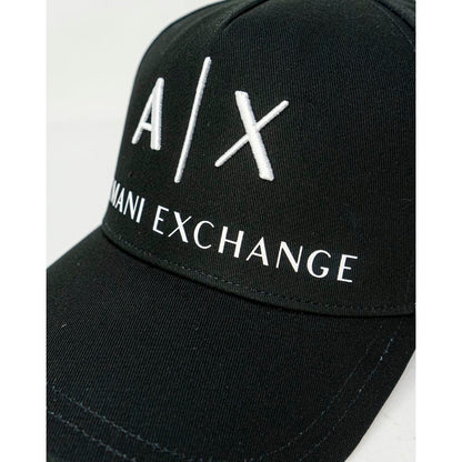 Armani Exchange – Hüte und Mützen aus schwarzer Baumwolle