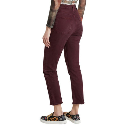 Desigual Baumwolljeans und -hose in Bordeaux