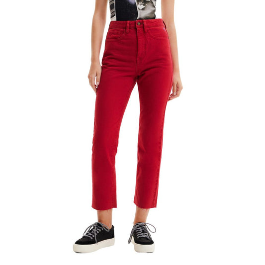 Desigual Baumwolljeans und -hose in Bordeaux