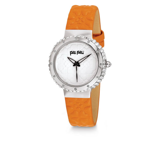 Folli Follie – Orangefarbene Lederuhr