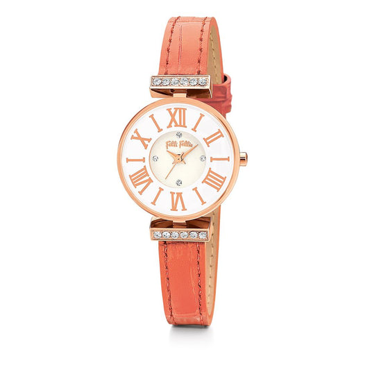 Folli Follie – Orangefarbene Lederuhr