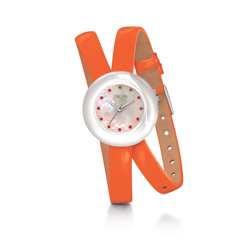 Folli Follie – Orangefarbene Lederuhr