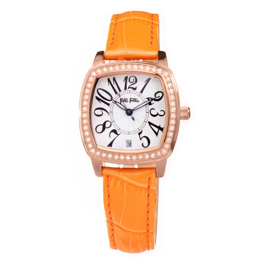 Folli Follie – Orangefarbene Lederuhr