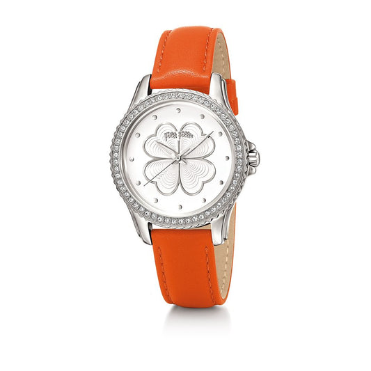 Folli Follie – Orangefarbene Lederuhr