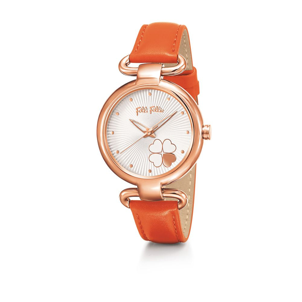 Folli Follie – Orangefarbene Lederuhr