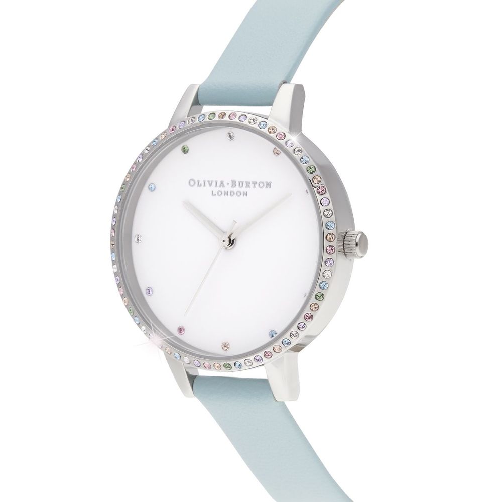 Olivia Burton – Uhr aus blauem Kunstleder