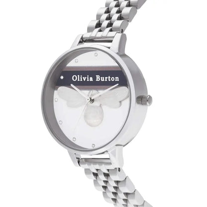 Olivia Burton – Silberne Stahluhr