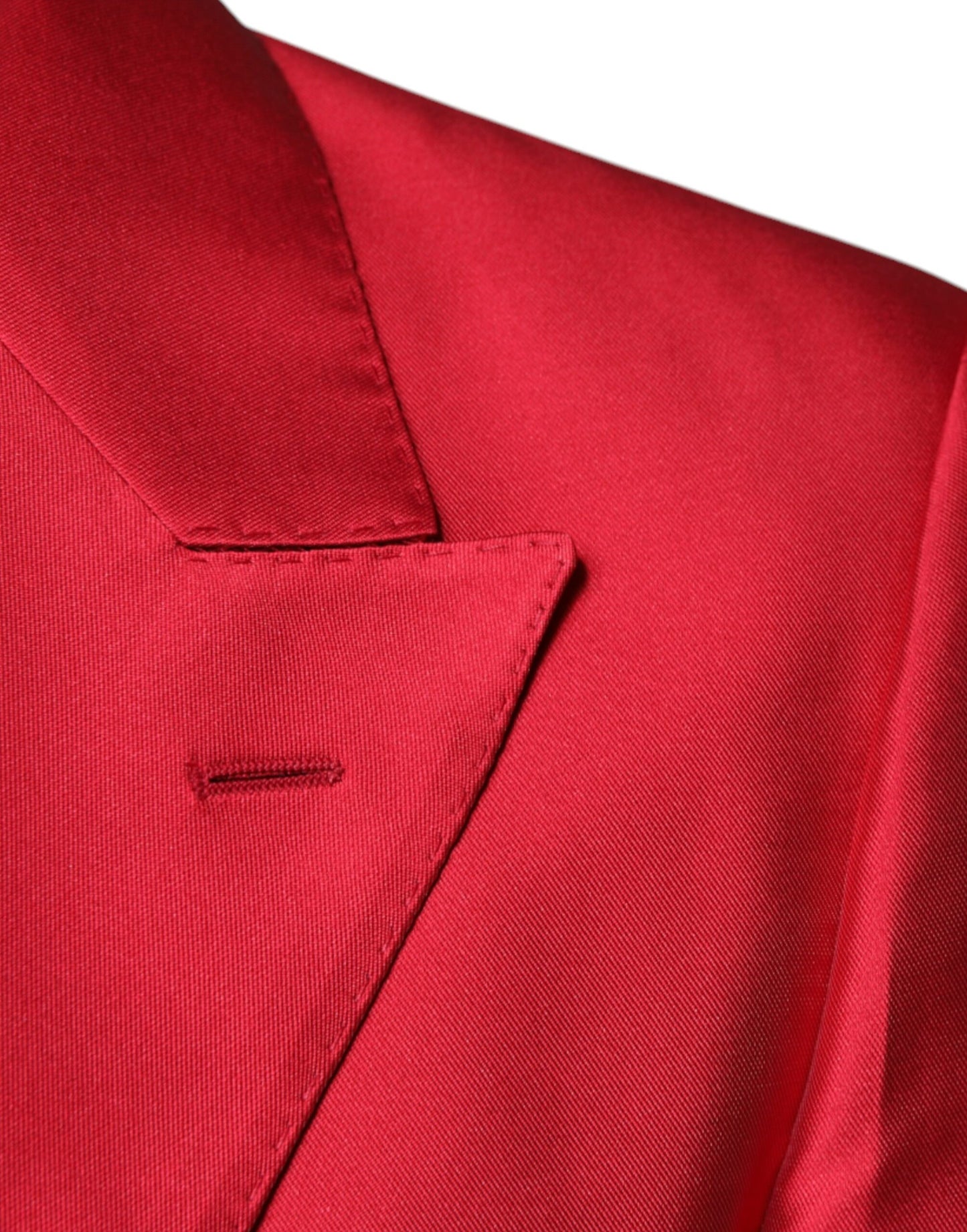 Dolce &amp; Gabbana – Roter, einreihiger Anzug aus Polyester