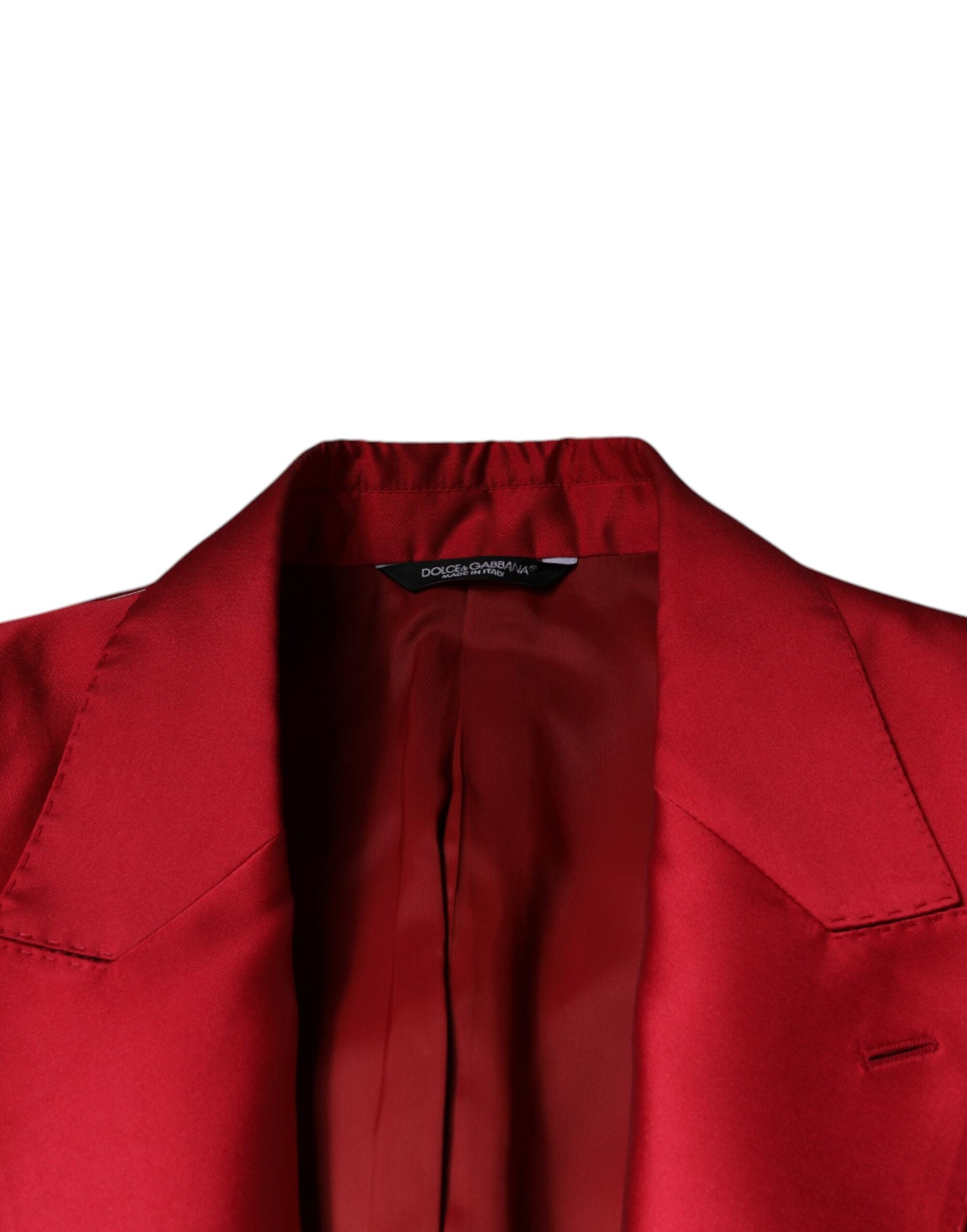 Dolce &amp; Gabbana – Roter, einreihiger Anzug aus Polyester