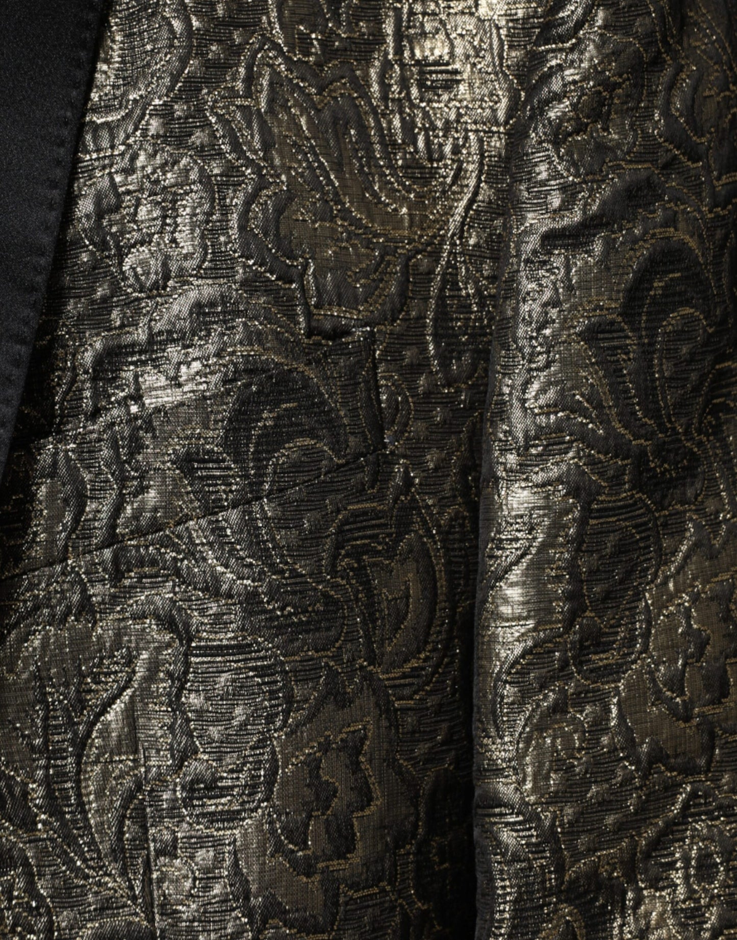 Dolce &amp; Gabbana Gold SICILIA Jacquard Einreihiger Mantel Blazer