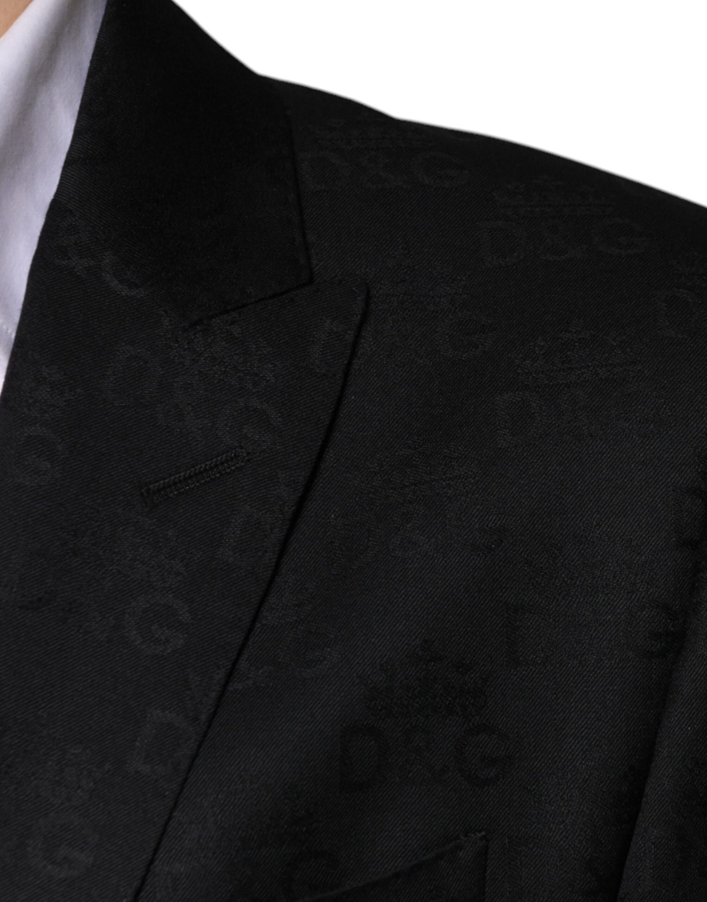 Dolce &amp; Gabbana – Einreihiger formeller Blazer aus schwarzer Wolle