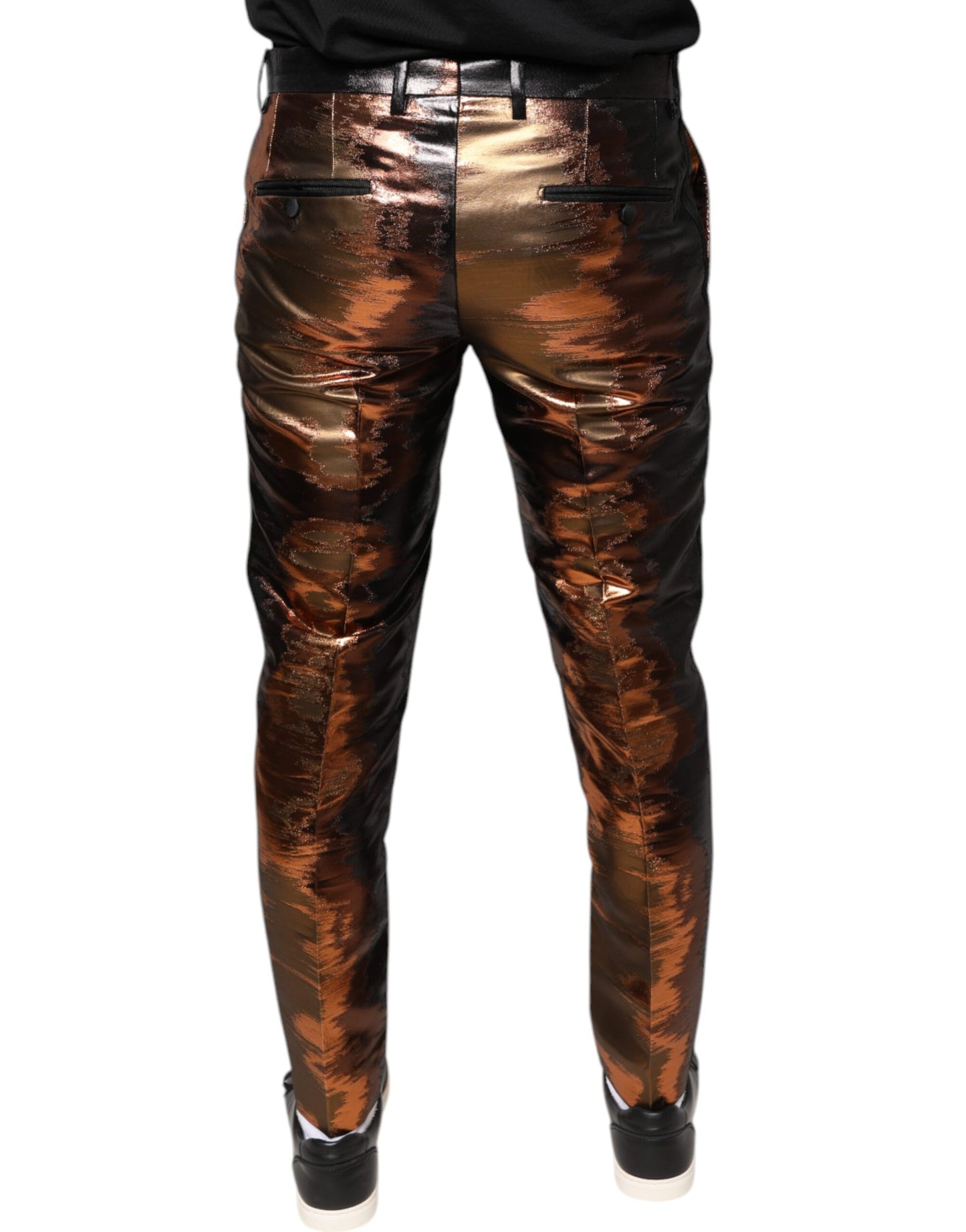 Dolce &amp; Gabbana – Mehrfarbige Skinny-Hose aus Jacquard für Herren