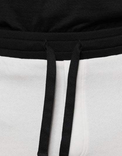 Dolce &amp; Gabbana Weiße, schmale Jogginghose aus Baumwolle für Herren