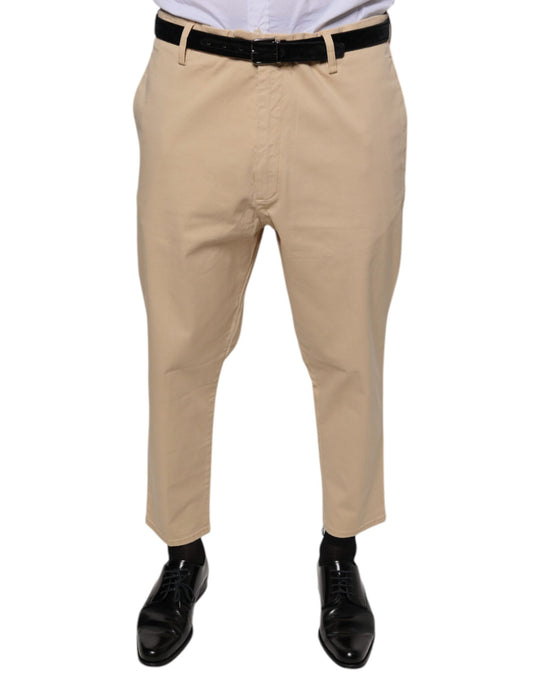 Don The Fuller Beige HOUSTON Men Cropped Dress Pants