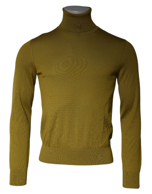 Dolce & Gabbana Brown Cashmere Turtleneck Pullover Sweater