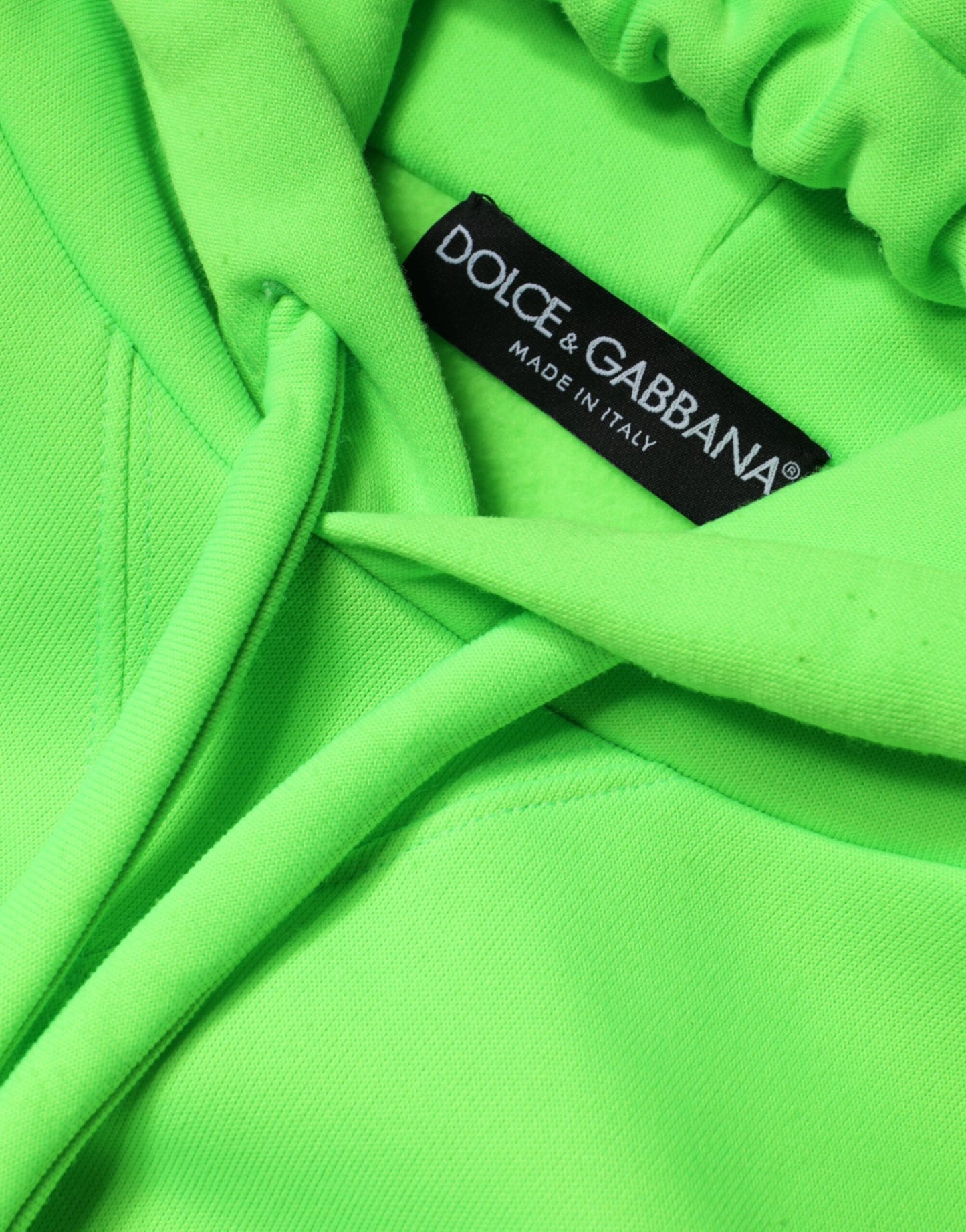 Dolce &amp; Gabbana Grün Logo Kapuzenpullover Männer Sweatshirt Pullover