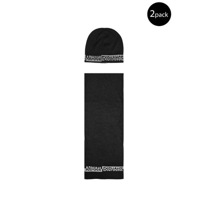 Armani Exchange Black Polyamide Scarf