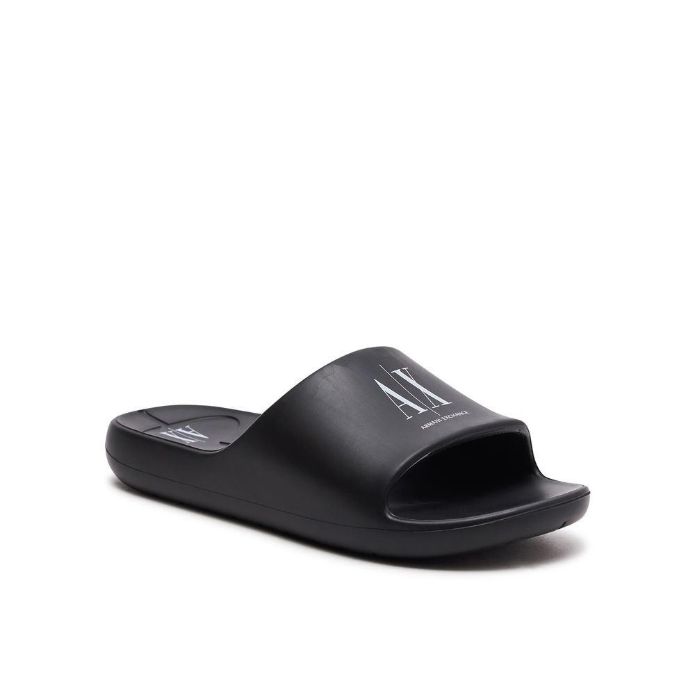 Armani Exchange – Schwarze und weiße Polyethylen-Sandalen