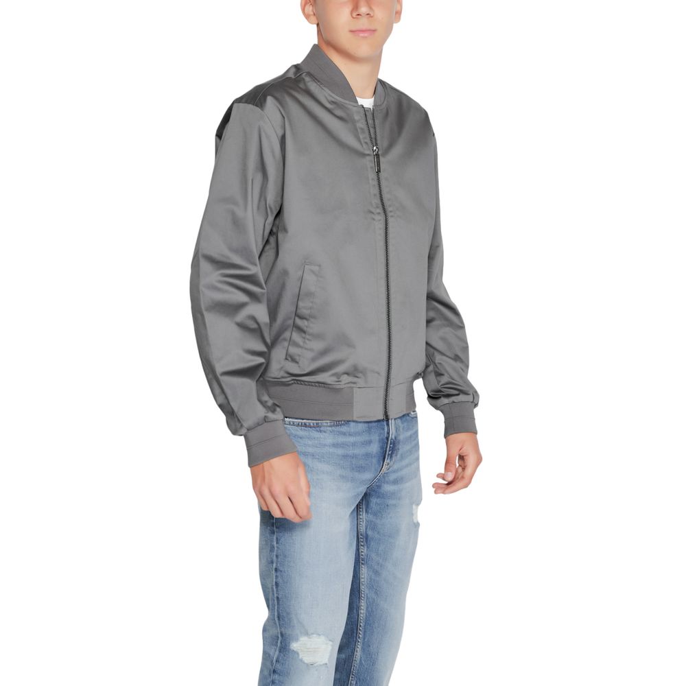 Calvin Klein – Graue Jacke aus Bio-Baumwolle