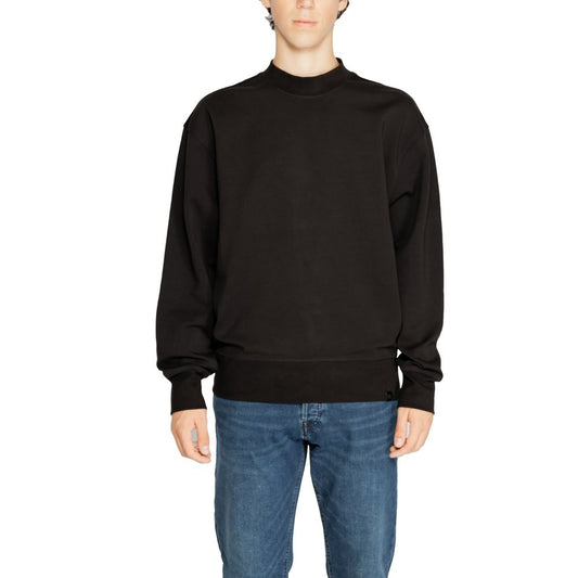 Calvin Klein Jeans – Rigenerato-Pullover aus schwarzer Baumwolle