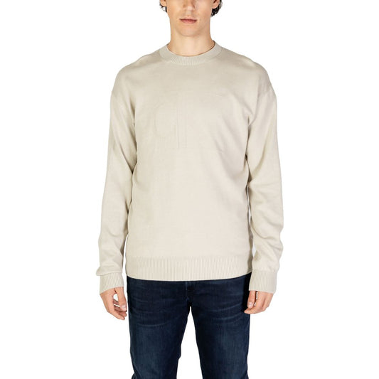 Calvin Klein Jeans – Beigefarbener Pullover aus Bio-Baumwolle