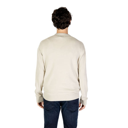 Calvin Klein Jeans – Beigefarbener Pullover aus Bio-Baumwolle