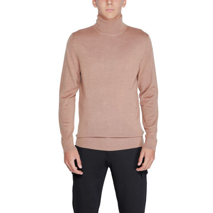 Calvin Klein – Beigefarbener Wollpullover