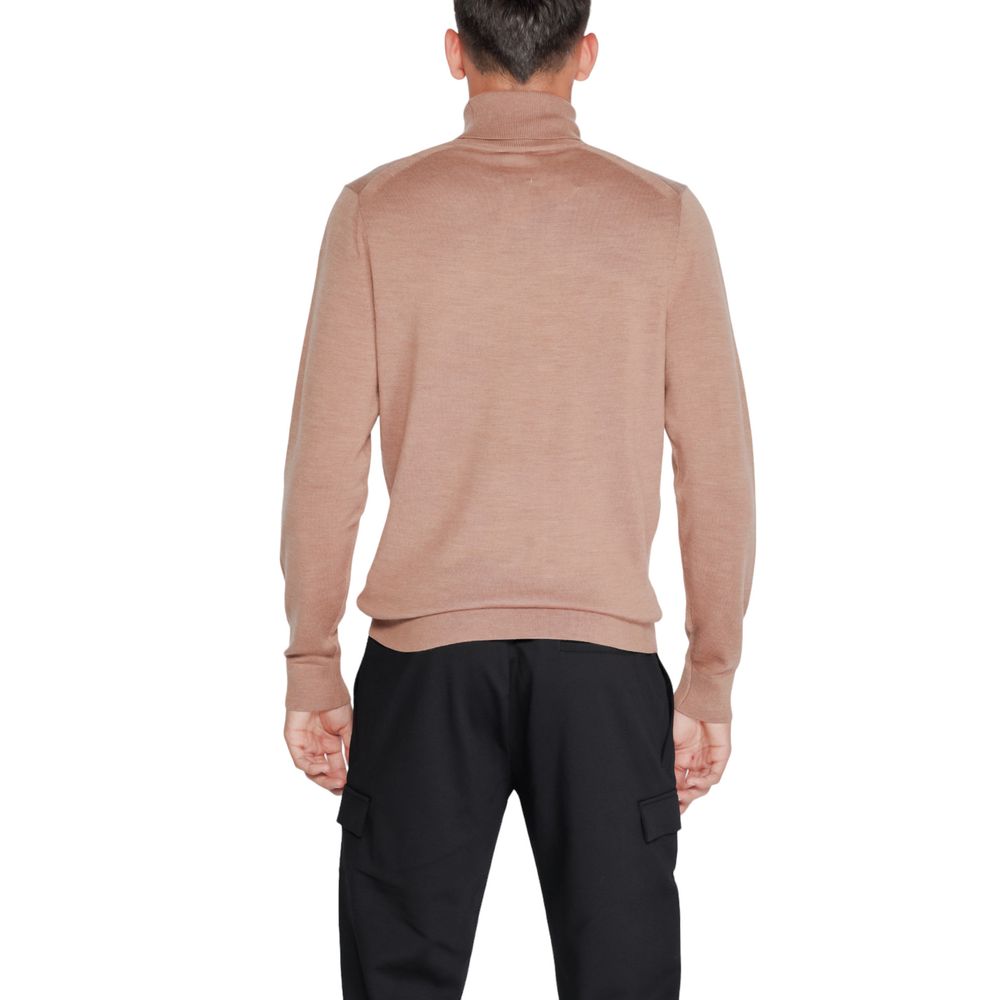 Calvin Klein – Beigefarbener Wollpullover