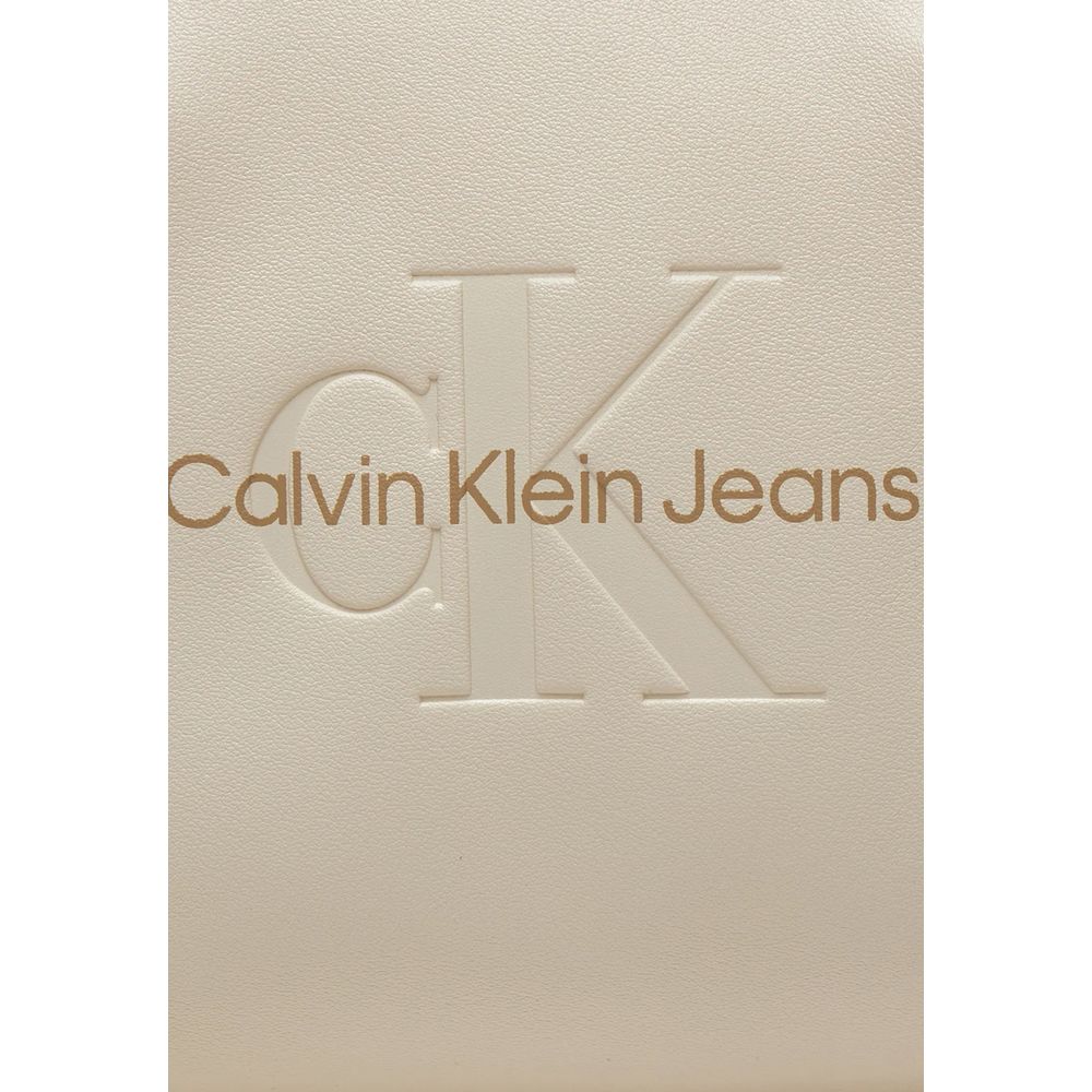 Calvin Klein Jeans Handtasche aus Kunstleder, Beige