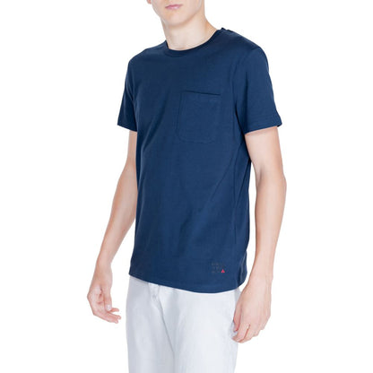 Blaues Baumwoll-T-Shirt von Peuterey