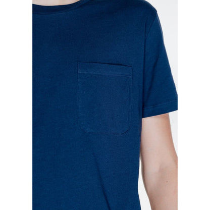 Blaues Baumwoll-T-Shirt von Peuterey