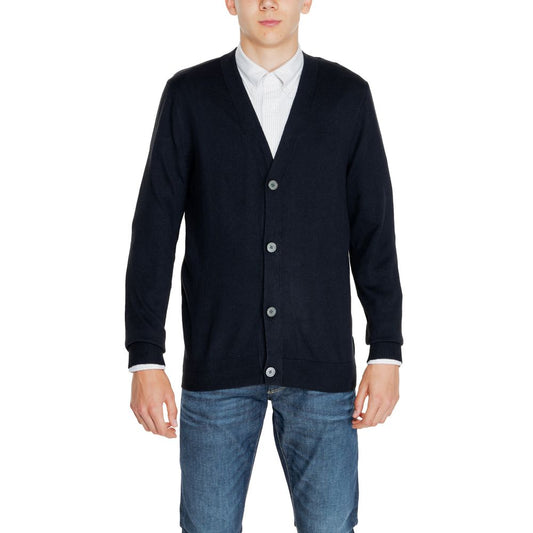 Jack &amp; Jones – Schwarze Strickjacke aus Baumwolle