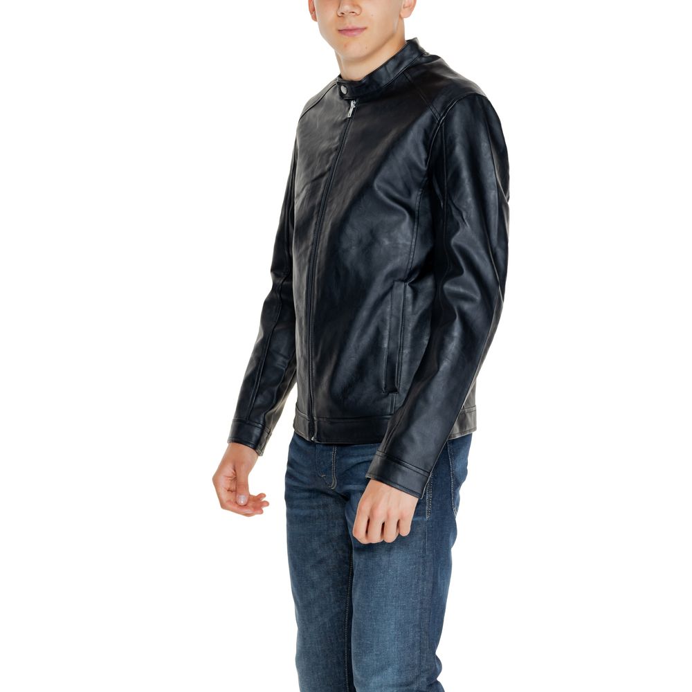 Jack &amp; Jones – Schwarze Polyesterjacke