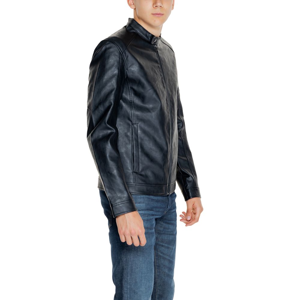 Jack &amp; Jones – Schwarze Polyesterjacke