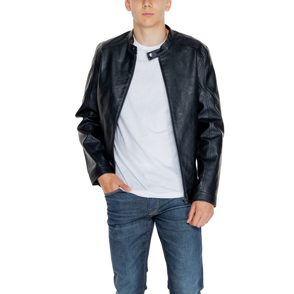 Jack &amp; Jones – Schwarze Polyesterjacke