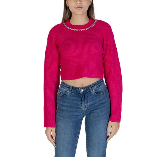 Only – Rosa Pullover aus recyceltem Polyester