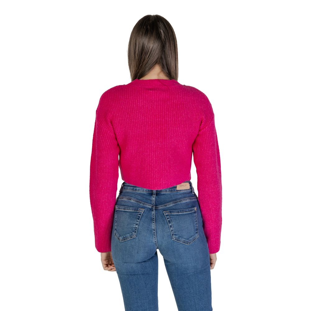 Only – Rosa Pullover aus recyceltem Polyester