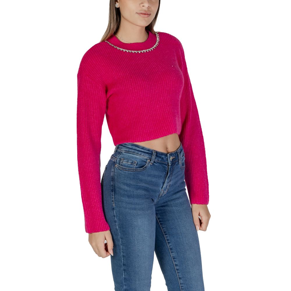 Only – Rosa Pullover aus recyceltem Polyester