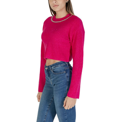 Only – Rosa Pullover aus recyceltem Polyester